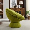 Racxily Oversized Swivel Accent Chair, 360 Swivel Barrel Chair, Papasan Chair for Living Room Bedroom - 3 of 4
