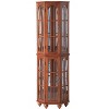 VYNXARIA Corner Curio Cabinet with Adjustable Glass Shelves and Mirrored Back - 3 of 4