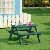 WestinTrends Malibu Outdoor Patio Kids HDPE Plastic Picnic Bench Table - 2 of 4