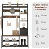 Hall Tree Shoe Bench with Storage, 5 in 1 Coat Rack Set, Entryway Bench, Coat Rack with Shoe Storage, Hall Tree with 12 Hooks for Entryway, Hallway - 3 of 4