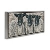 Stupell Industries Three Sheep Trio Portrait Floating Frame Canvas Art, Gray, 31" x 14" - 2 of 4