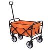 VisioGear Extention Collapsible Foldable Wagon Cart, Grocery Cart for for Camping Shopping Sports Gardeing Fishing, Orange, 25.98"*17.32"*37.4" - 2 of 4