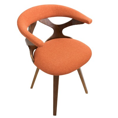 Gardenia Orange Mid-Century Modern Swivel Dining Chair