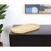 HomeRoots 12" Natural Solid Wood Handmade Oval Vanity Tray - 2 of 4