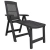 vidaXL Sun Lounger Anthracite Plastic - 2 of 4
