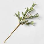 17" Frosted Leaves and Champagne Gold Berries Stem Artificial Christmas Pick - Wondershop™