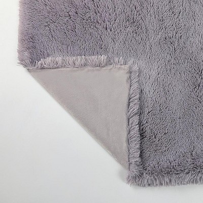 Gray Ultra Soft Fuzzy Oversized Polyester Throw Blanket 50x70