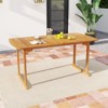 Tangkula Outdoor Wooden Dining Table for 4-6 71" Acacia Wood Table - 2 of 4