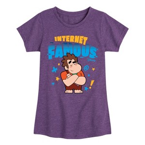 Girls' - Disney - Internet Famous Fitted Short Sleeve Graphic T-Shirt - 1 of 4