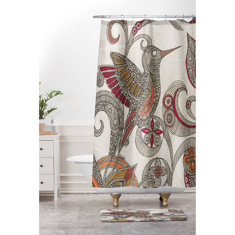 Flying Bird Shower Curtain Beige/Red - Deny Designs, 4 of 9