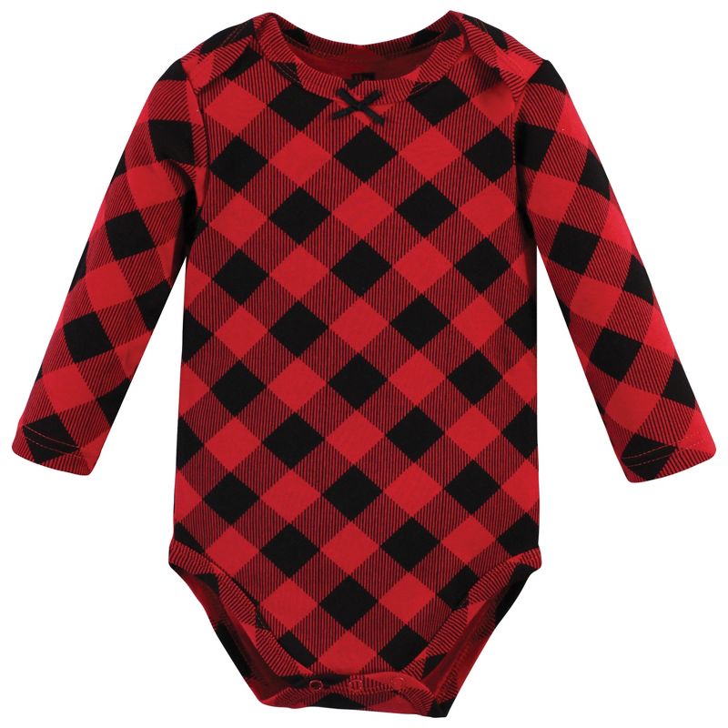 Hudson Baby Infant Girl Cotton Long-Sleeve Bodysuits, Christmas Gift, 5 of 9