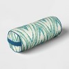 20"x8" Terry Printed Chenille Outdoor Lumbar Bolster Pillow Cool Ikat - Threshold™ - 2 of 3