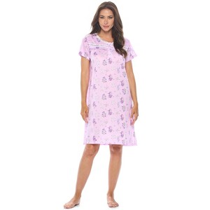 Casual Nights Women's Super Soft Yummy Nightshirt, Short Sleeve Nightgown, Night Dress with Fun Prints & Patterns - 1 of 4