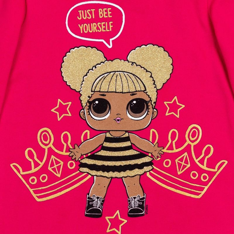 L.O.L. Surprise! Queen Bee Diva Girls Fleece Pullover Hoodie Little Kid to Big Kid, 3 of 11