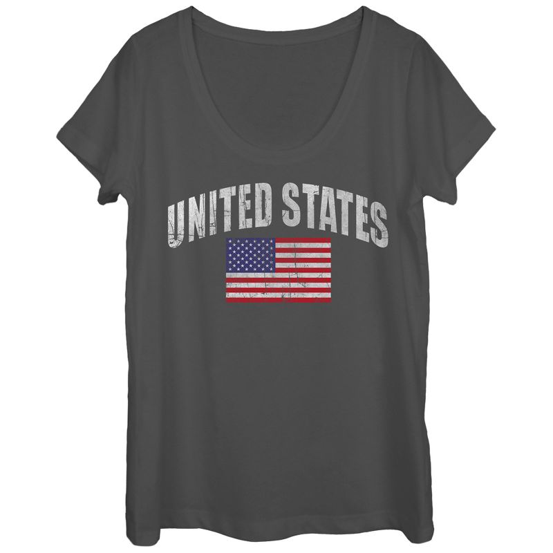 Women's Lost Gods Classic USA Flag Scoop Neck, 1 of 4