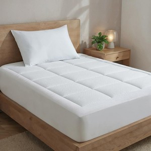 Luxury Quilted Mattress Pad – Breathable Cotton Pillow Top Protector – Cooling, Noiseless & Comfy Fit - CGK Unlimited - 1 of 4