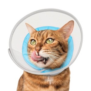 Supet Comfortable Waterproof Mesh Cat Recovery Cone, Alternative to Plastic Elizabeth Cone - 1 of 4