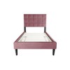 Twin Size Upholstered Platform Bed with Headboard for Bedroom - 2 of 4