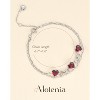 Molenia Birthstone Heart Infinity Bracelet for Women, 925 Silver Zirconia Charm Link Double Strand Bracelet with Adjustable Paperclip Chain - 2 of 4