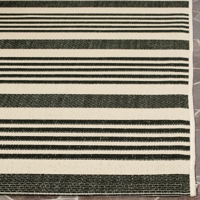 Black Synthetic Square Easy Care Area Rug