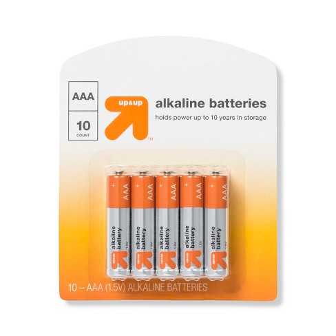 Aaa Batteries - 10pk Alkaline Battery - Up & Up™ : Target