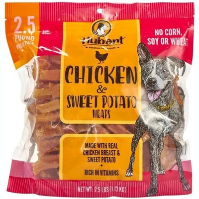 Hubert Pet All Natural Duck & Sweet Potato Wrap Treats for Dogs - 2.5 lbs Resealable Pack