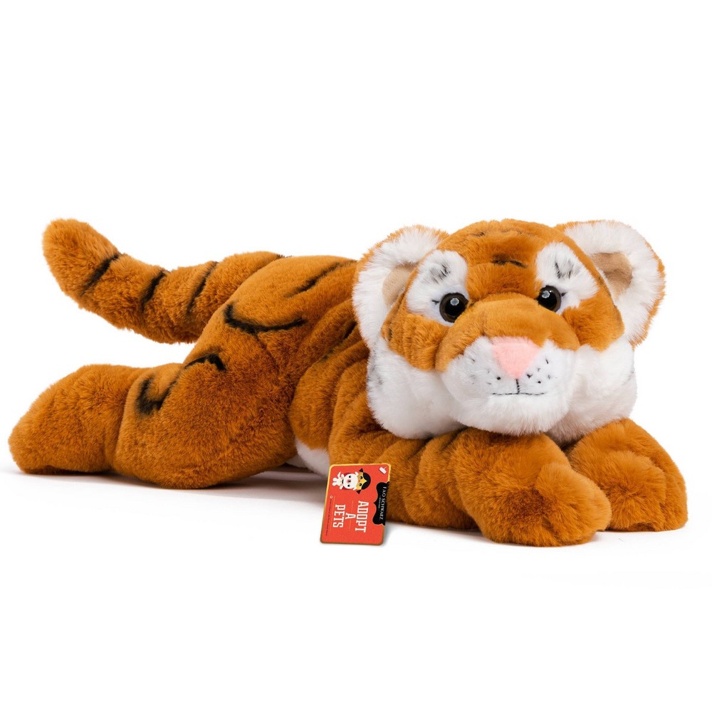 FAO Schwarz Adopt-A-Pets Tiger 22" Stuffed Animal with Adoption Certificate