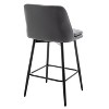 PAGED Modern Swivel Bar Stools Set of 2 PU Leather Counter Height Bar Stools with Back and Metal Legs for Dining Room - 3 of 4