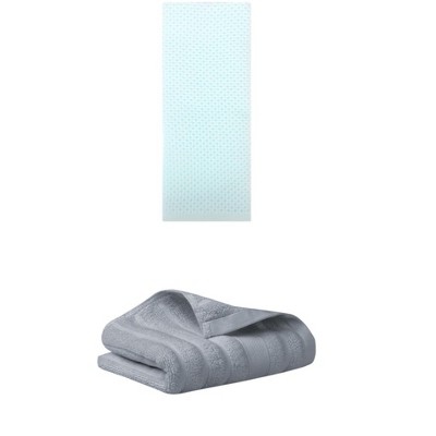 REGALWOVEN Solid Cotton Decorative Hand Towels for Bathroom Hotel and Spa 14" x 30"/13" x 30" 2 Pcs