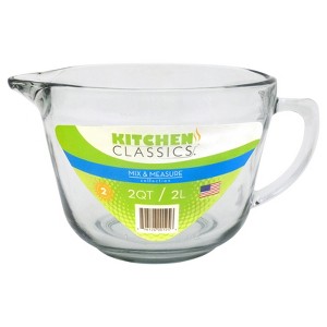 Kitchen Classics Mix & Measure, Glass Clear Measure Batter Bowl - Case of 4 - 8 cups - 1 of 1