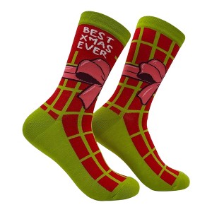 Crazy Dog Women's Best Xmas Socks Ever Funny Sarcastic Christmas Graphic Novelty Footwear for Ladies - 1 of 4