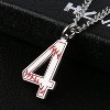 Baseball Initial Pendant Necklace Inspiration Baseball Jersey Number 0-9 Charms Stainless Steel Necklace - 2 of 4