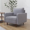 Merrick Lane Mid-Century Modern Armchair with Tufted Upholstery & Solid Wood Legs - 2 of 4
