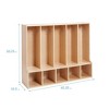 ECR4Kids Streamline 5-Section Toddler Coat Locker with Bench, Classroom Furniture, Natural - 2 of 4