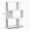 Modern 3-Tier Bookshelf with Compartment Storage and Durable Wood for Study or Living Room-3irtyhousy - 4 of 4