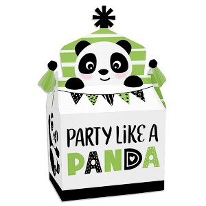 Big Dot of Happiness Party Like a Panda Bear - Treat Box Party Favors - Baby Shower or Birthday Party Goodie Gable Boxes - Set of 12 - 1 of 4