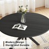 Wooakway 47'' Modern Round Dining Table Kitchen Table Coffee Table for 4-6 People Home Furniture - 3 of 4