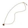 Anna-Kaci Women's Stainless Steel Necklace with 18K Gold Plated Pendant, Acrylic Tiger's Eye Stone, Adjustable Chain, Unique Design-Gold - 2 of 4