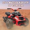 12V Kids Electric Ride on Truck Car Remote Control, 7MPH, 2 Speeds, 2x55W Motor, LED Lights, Music, USB & EVA Tires, Gift for Boy Girl - 3 of 4