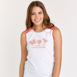 Calypsa Women's Loose Fit Tankini UPF 50+ Maya Swim Top - 1 of 3