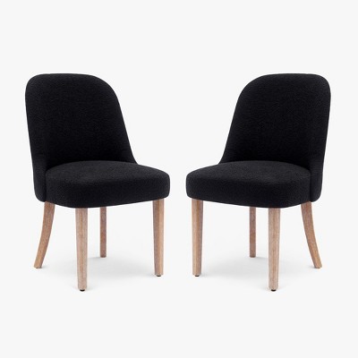 WestinTrends Mid-Century Modern Upholstered Boucle Dining Chair (Set of 2)