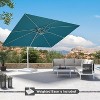 PURPLE LEAF  Patio Umbrella White Cantilever Offset Umbrella Rectangle Outdoor Umbrella with 360-degree Rotation - 2 of 4