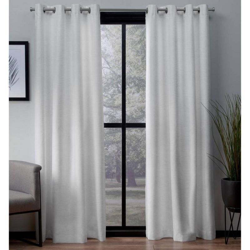 London Thermal Textured Linen Grommet Top Blackout Window Curtain Panel - Exclusive Home™, 3 of 7