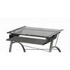 XIYUYEU Home Office Desk Modern Writing Desk with Keyboard Tray and Glass Desktop for Office, Study - 3 of 4