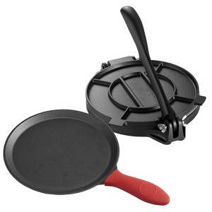 VEVOR Tortilla Press, 10 Inch Cast Iron Tortilla and Roti Maker, Heavy Duty Tortilladora Press, Pataconera Makers, Black - 1 of 4