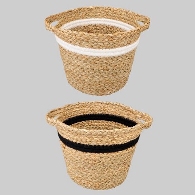 2ct Woven Grass 6.5" Decorative Basket Set - Bullseye's Playground™