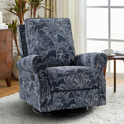 Navy blue glider recliner best sale