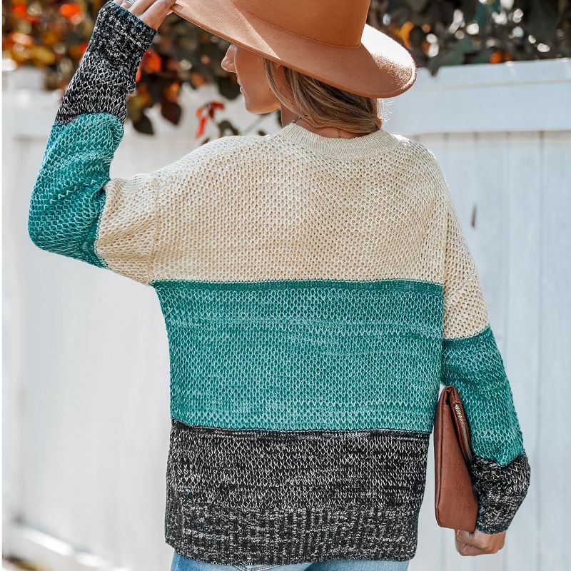 Women's Colorblock Purl Knit Drop Sleeve Sweater - Cupshe, 4 of 7