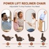 Power Lift Recliner Chair for Elderly,Oversized Electric Lift Chair with Heat and Massage,Adjustable Recliner with Cup Holders &Side Pocket - 3 of 4