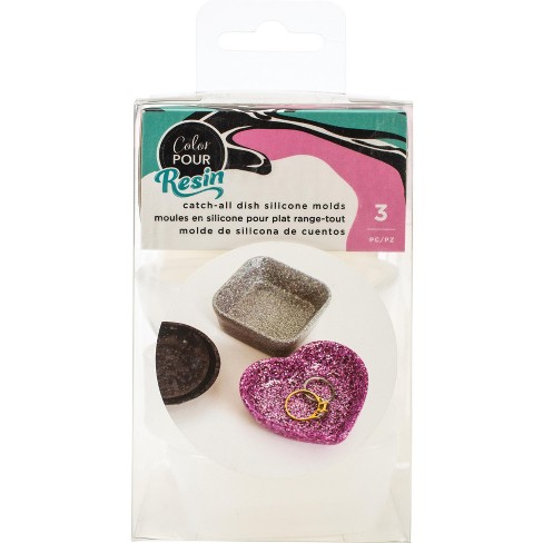 American Crafts Color Pour Resin Mold 3/pkg-catch All Dish - Square, Circle  & Heart : Target